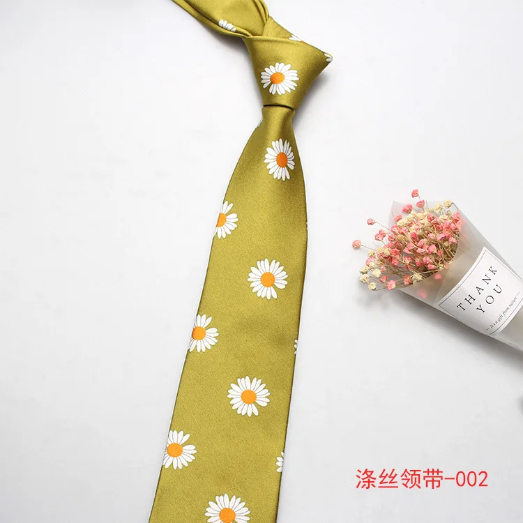 Linbaiway галстук для шеи с цветочным принтом мужчин из полиэстера Узкие галстуки