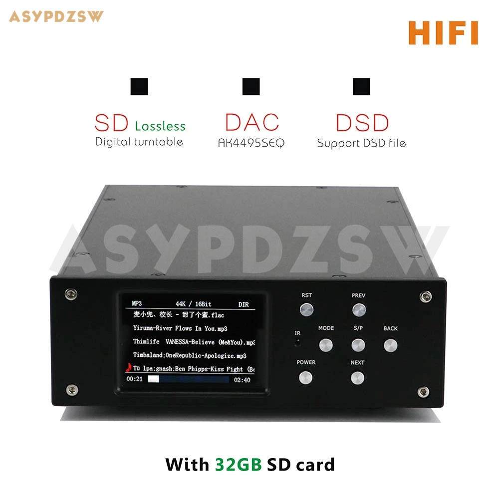 Цифровой поворотный стол STM32F407ZET6 SD без потерь AK4495SEQ DAC декодер поддержка DSD с