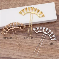 women 9 flower caps hairpin stick wedding bridal hairpin u shaped hair clip barrettes hair accessories jewelry fitings wholesale