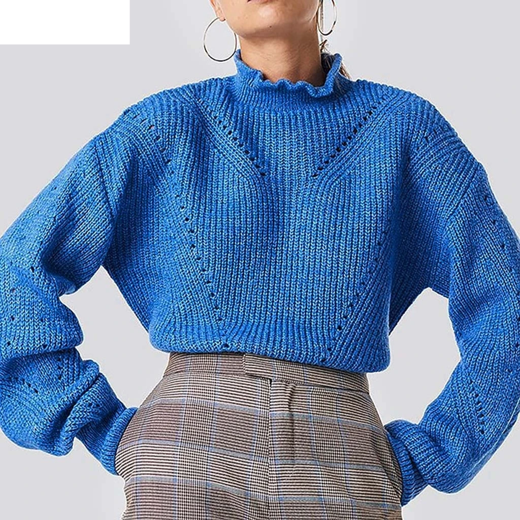 

JAYCOSIN Women's Winter Fashion Sweater Turtleneck Solid Color Long Sleeve Top