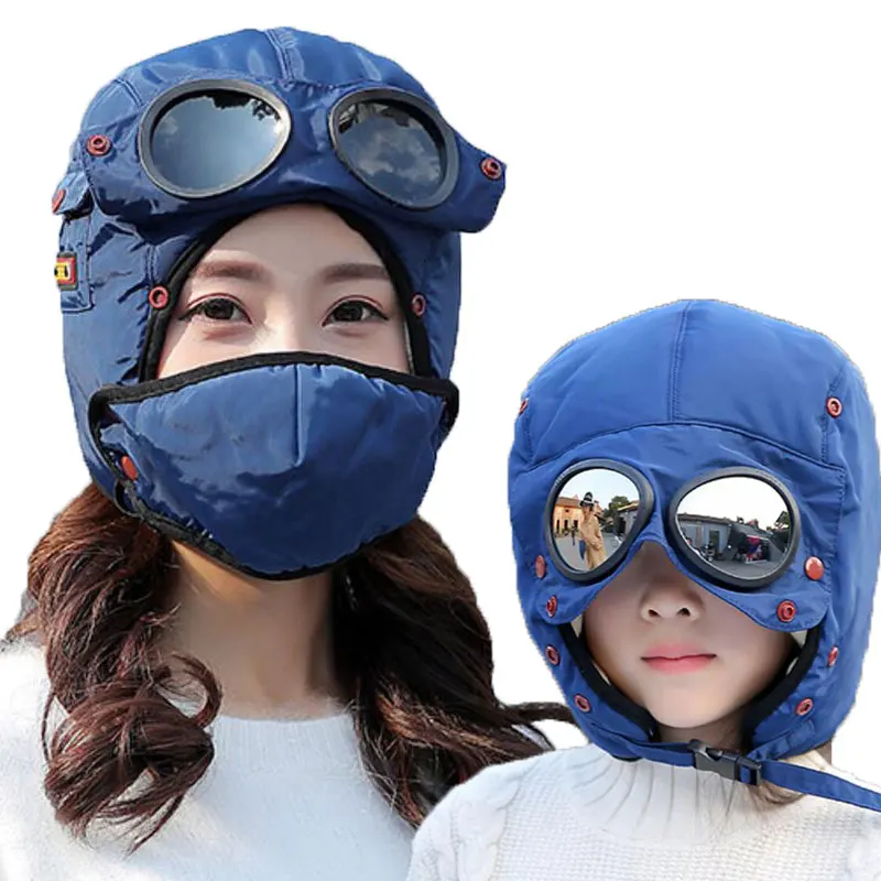 Шапки бомберы для мужчин и женщин зимняя ветрозащитная Лыжная шапка с ушанками