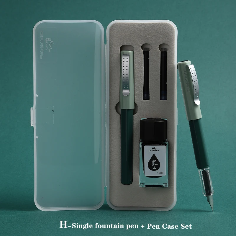 

Набор перьевых ручек Jinhao, чернильный чехол с синими чернилами, Подарочная серия, канцелярские товары для студентов, перьевые ручки с пером 0,38 мм