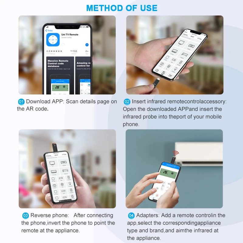 Coolreall iPhone интерфейс Smart App Control мобильный телефон Rremote беспроводное инфракрасное
