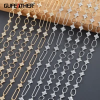 gufeather c235chain18k gold rhodium platedcopperzirconspass reachnickel freediy bracelet necklacejewelry making50cmlot