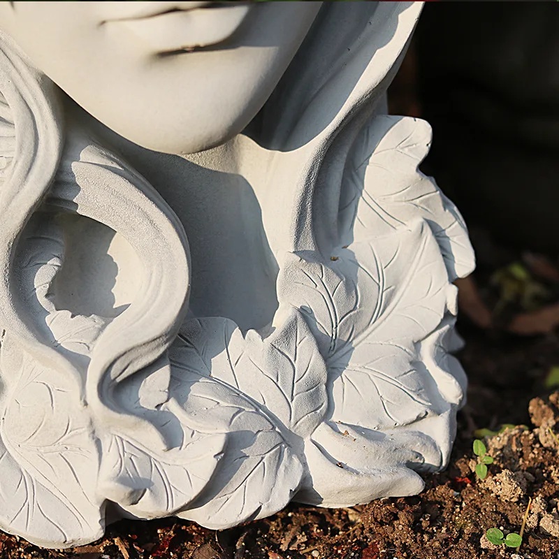 

Greek Goddess Head Bonsai Succulent Flower Pots Desktop Flowers Arrangement Container Handmade Art Decorations