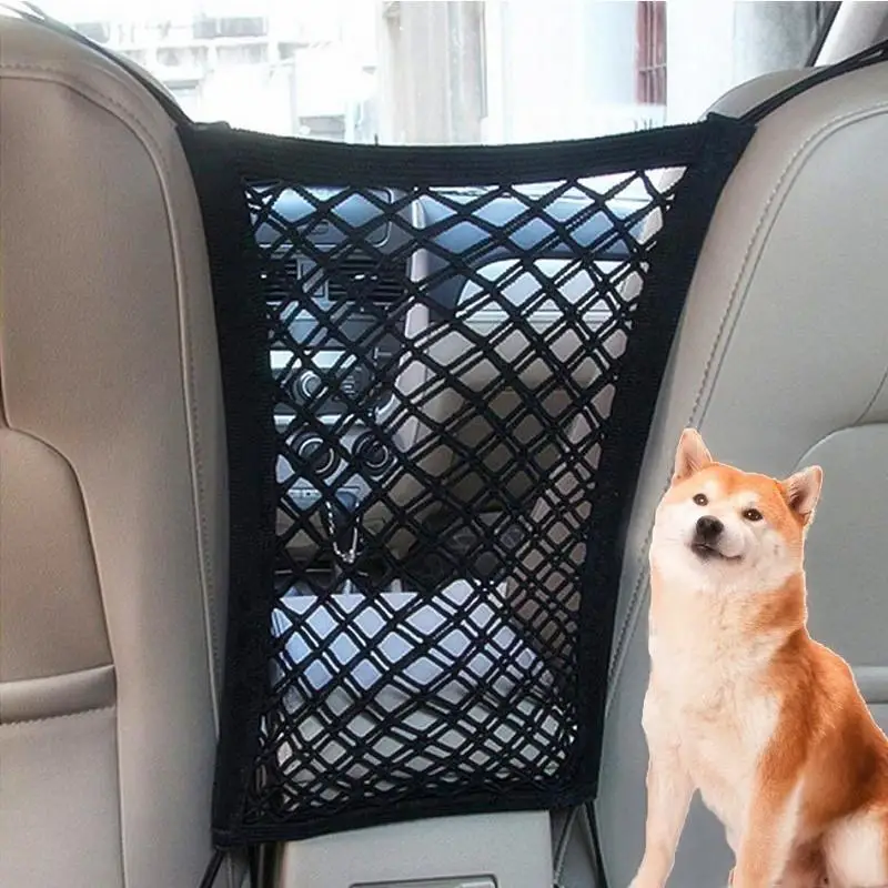 

Pet Mesh Travel Isolation Dog Seat Cover Car Protection Safety Net Barrier Chien Puppy Supplies Accessories Doggy Isolation Net