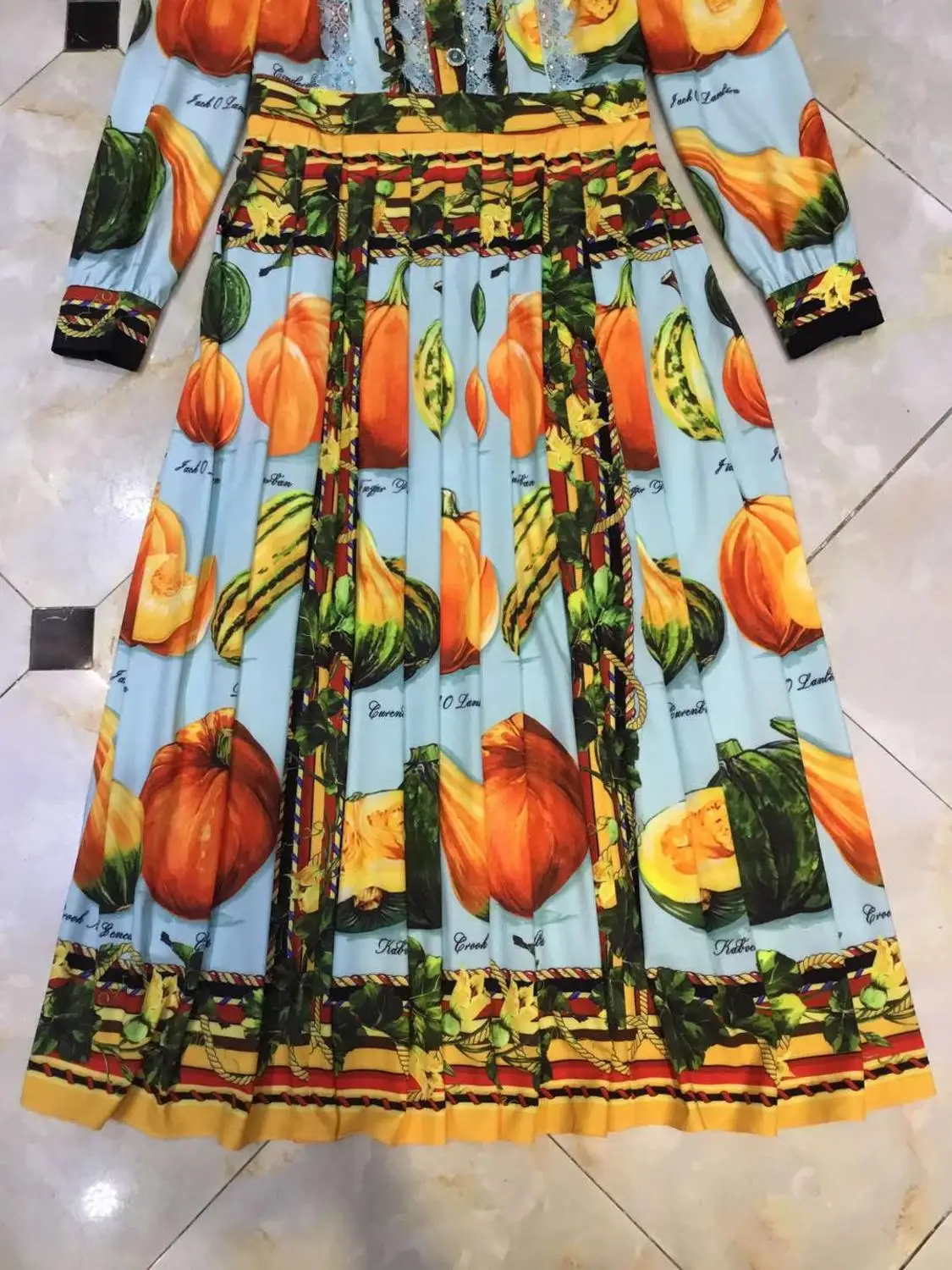 

VERDEJULIAY Bohemian Fashion Women Dress Spring Autumn Long Sleeve Bow Flower Letter Printed Pleated Elegant Dress