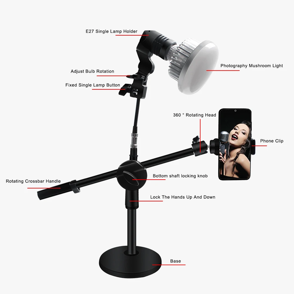 

Led Light With Tripod Selfie Light Lamp Light Stand Bluetooth Remote Control Light For Phtography Lighting For Youtube