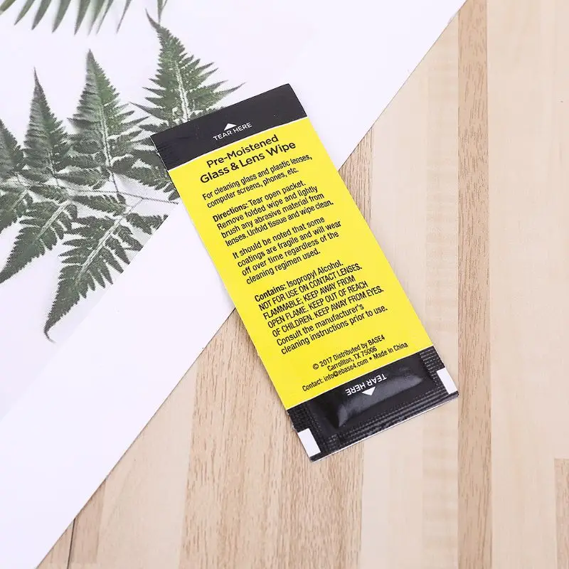 Салфетки для очков и линз салфетка влажного очищения спиртовой влаги протирки