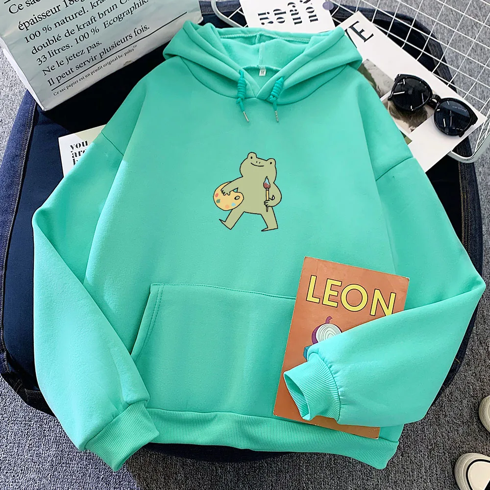Cartoon Hoodie Women Casual Pullover Streetwear Harajuku Oversized Sweatshirts Cute Sweetshirt for Girls Outfits Winter Coats