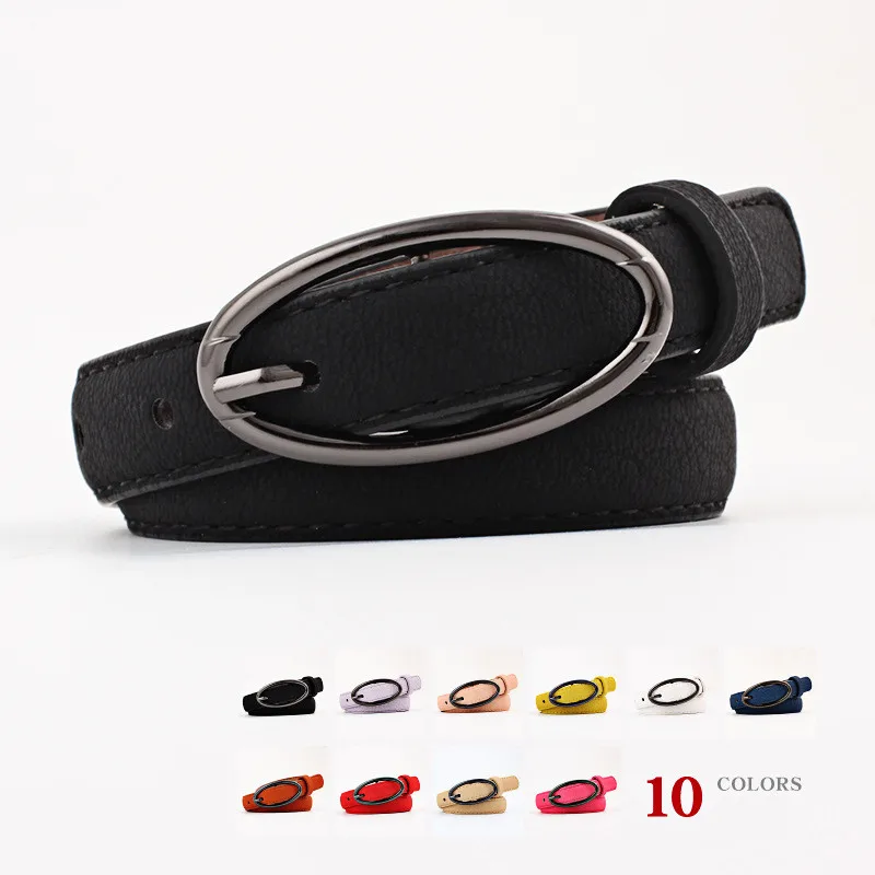 Женский винтажный ремень из искусственной кожи черный белый Круглый овальный