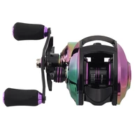 aurora colorful water drop wheel electroplated fishing reel fishing gear supplies 7 strong magnetic drum fishing reels