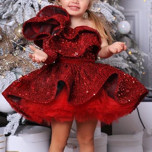 Baby Lush Birthday Party Dress For Girls Elegant Sequin Evening Dresses For Teenage Girls Party Froc