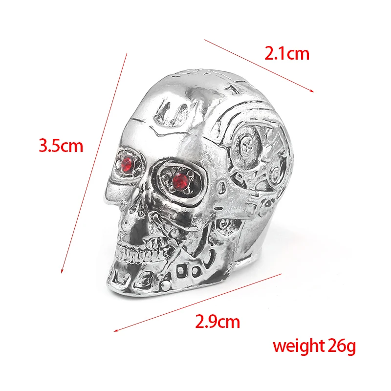 

Popular Movie The Terminator Skull Ring Men's Cosplay Props Retro Fashion Boutique Ring Suitable for Party Parties