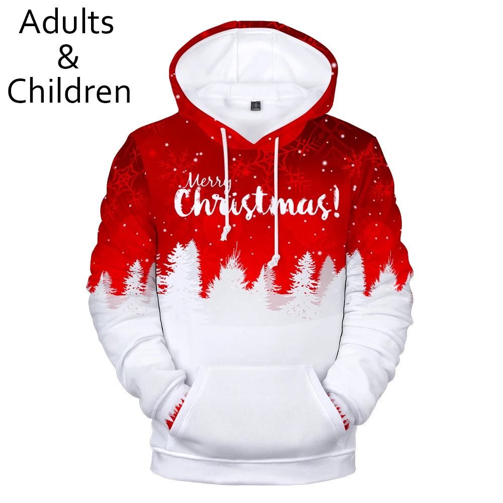 

3D Christmas Creative Men's Women's Hoodie Children's Harajuku Autumn Winter Tracksuits Kids Anime Sweatshirt HOODIES