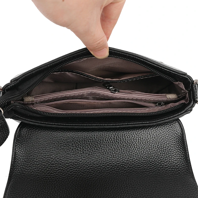 

2021 summer new style soft leather fashionable atmosphere all-match ladies one-shoulder messenger small square bag