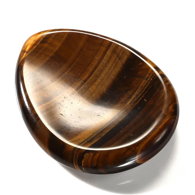 Tiger Eye Sunligoo 1x Аметист большой палец беспокойтесь камень пальмовые камни карман натуральные Рэйки, лечение чакры Кристалл терапия геометрические каменные украшения - Цвет: Tiger Eye