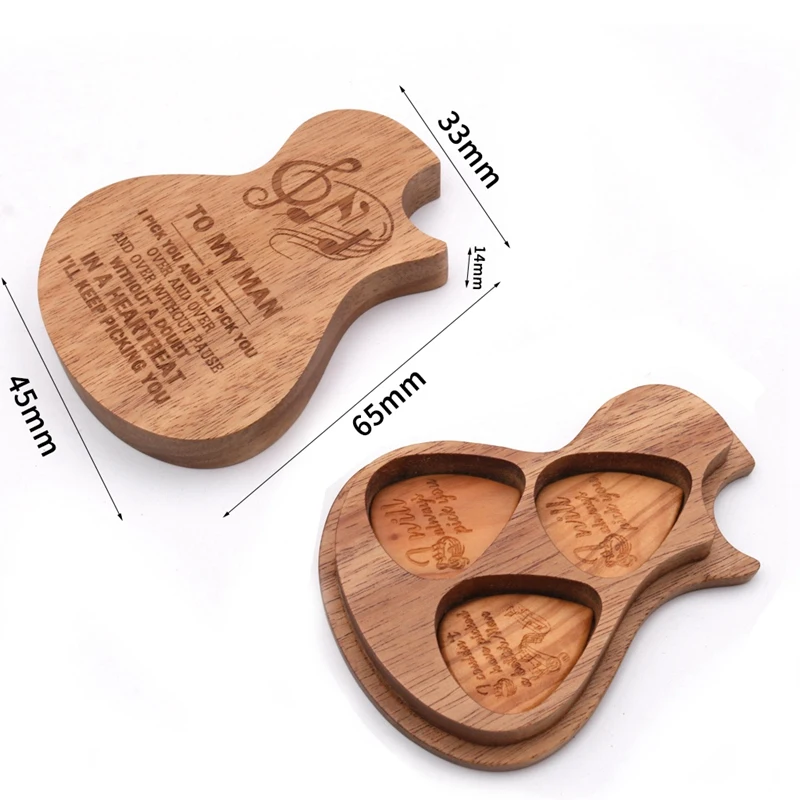 Хит HG гитарный ящик деревянный чехол для хранения гитарных медиаторов с 3