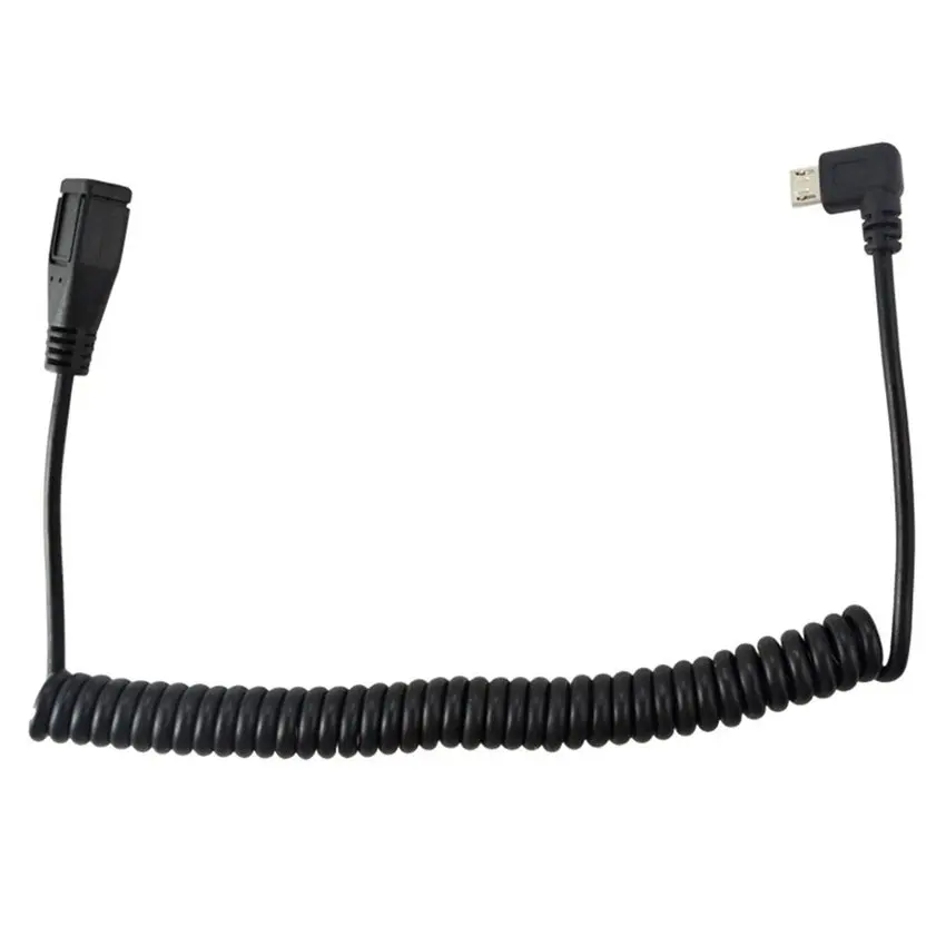 5 футов Спиральный Micro USB B Pin P левый угол штекер-Женский Удлинительный кабель 1