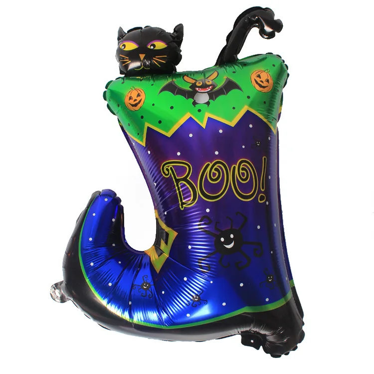 

Halloween balloons children's toys balloon boots shape balloons Halloween mall party decoration aluminum foil balloons