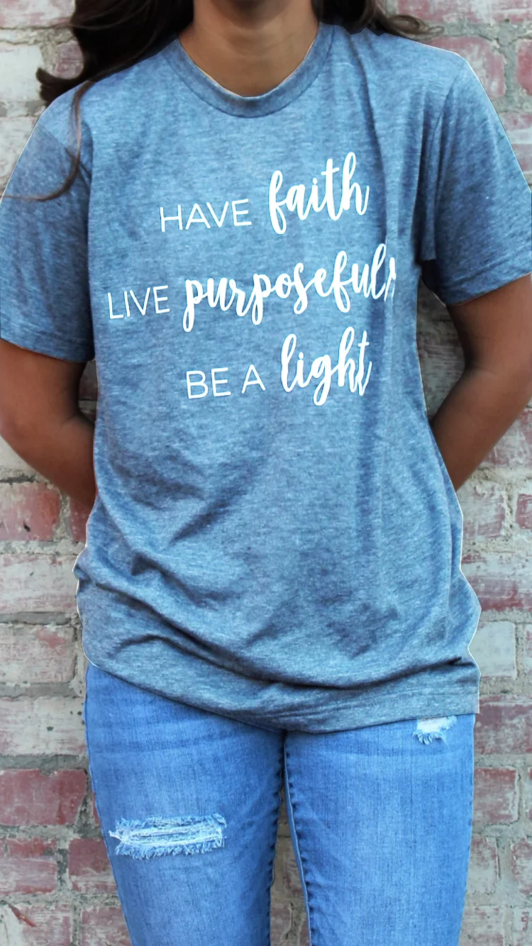 Верить стать светильник Футболка 100% хлопок Унисекс Женские Цитата модный tumblr