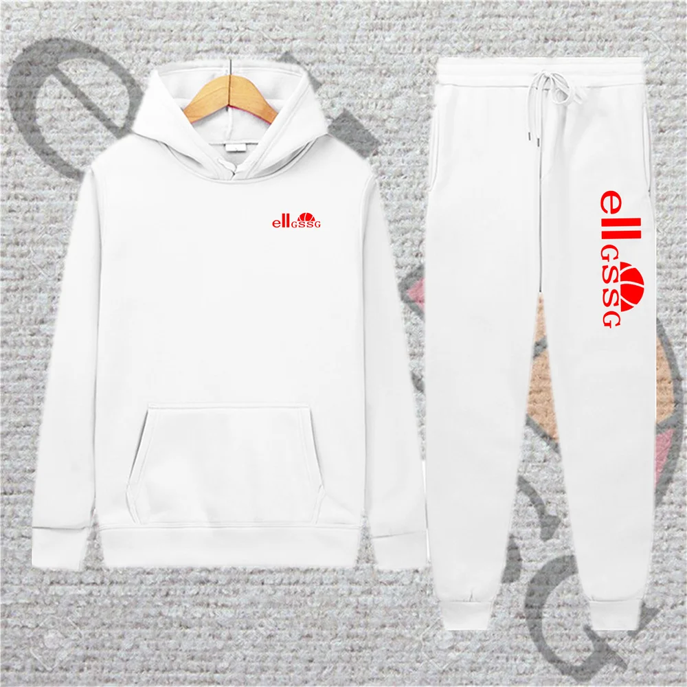 

2021 fashion brand men's hooded sweatshirt solid color suit casual sports suit jogging suit training pants men's track suit