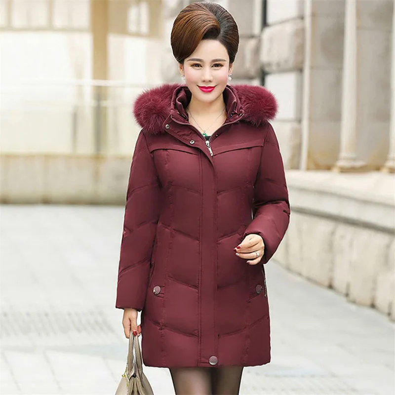 

2019 Women Autumn Winter Jacket Parkas 2019 New Solid Hooded Medium Long Outerwear Slim Plus Size 5XL Female Down Cotton Jacket