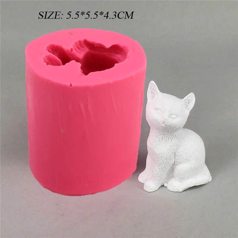3D силиконовая форма для конфет и шоколада котят DIY Формы кексов помадки торта