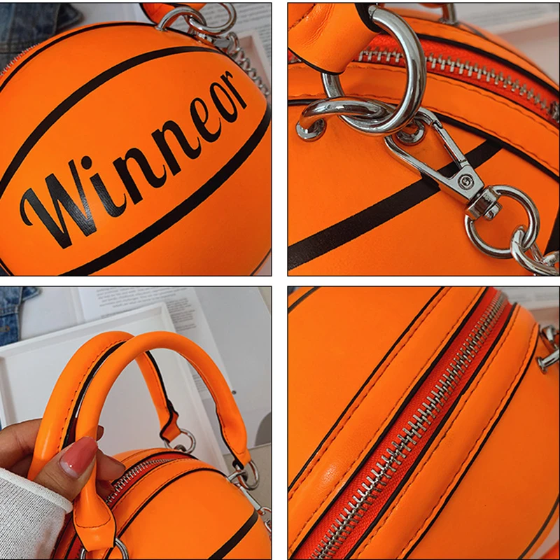 Маленькая баскетбольная сумочка флуоресцентного цвета модная женская сумка на