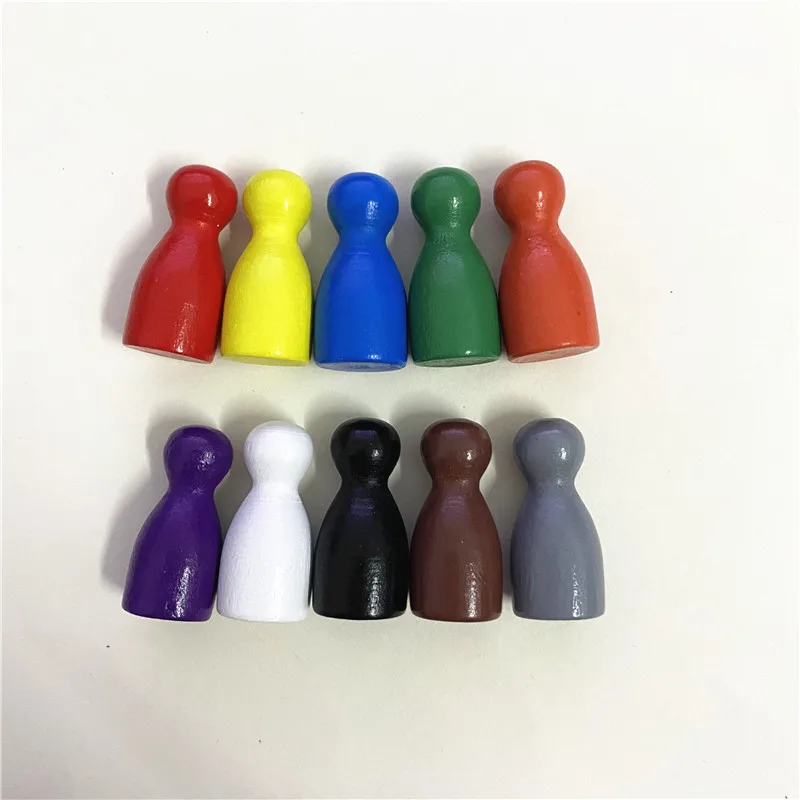 

10Pcs/Set 24*12mm Chess Pieces Game Accessories Wood Pawn/Chess Card Pieces For Board Game