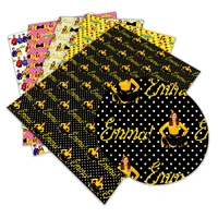 the australia wiggles print faux leather for sewing bag clothing sofa car diy material 22cm x 30cm l104