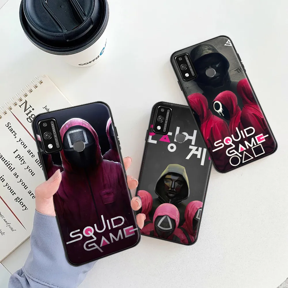 

Squid Game Phone Case For Huawei Honor 9X 10 10X 30 20 9 Pro Lite Funda Soft TPU Carcasa Back Cover Popular Korean TV Series