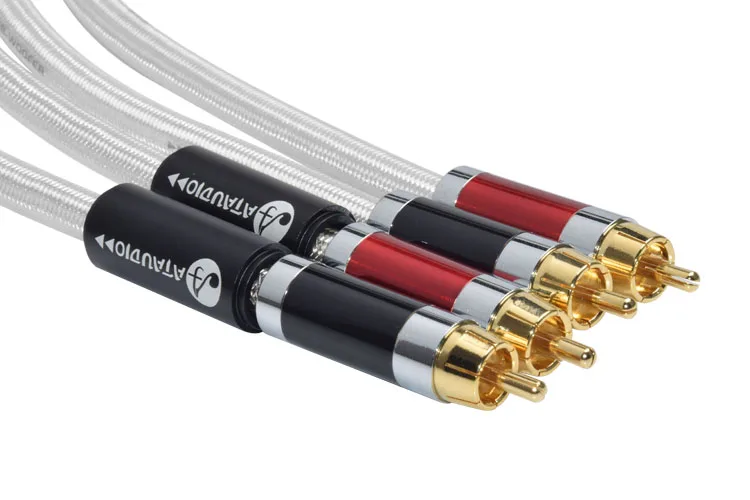 

Hifi Copper and Silver RCA Cable Hi-end 2RCA Male to Male Audio Cable