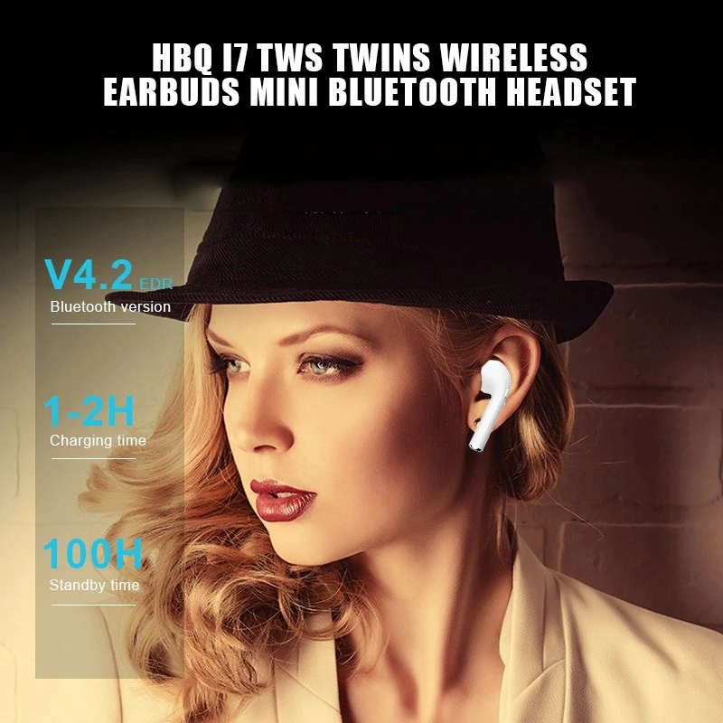 I7 TWS Bluetooth наушники беспроводные наушники bluetooth-гарнитура Беспроводные наушники с зарядным чехлом для телефона xiaomi huawei