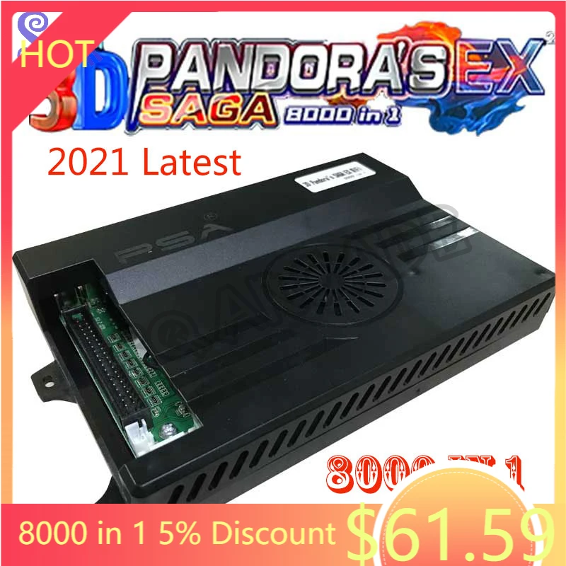 2021 Новый аркадный блок Pandora 3d Сага EX 8000 в 1 настольная игра Wifi загрузить больше