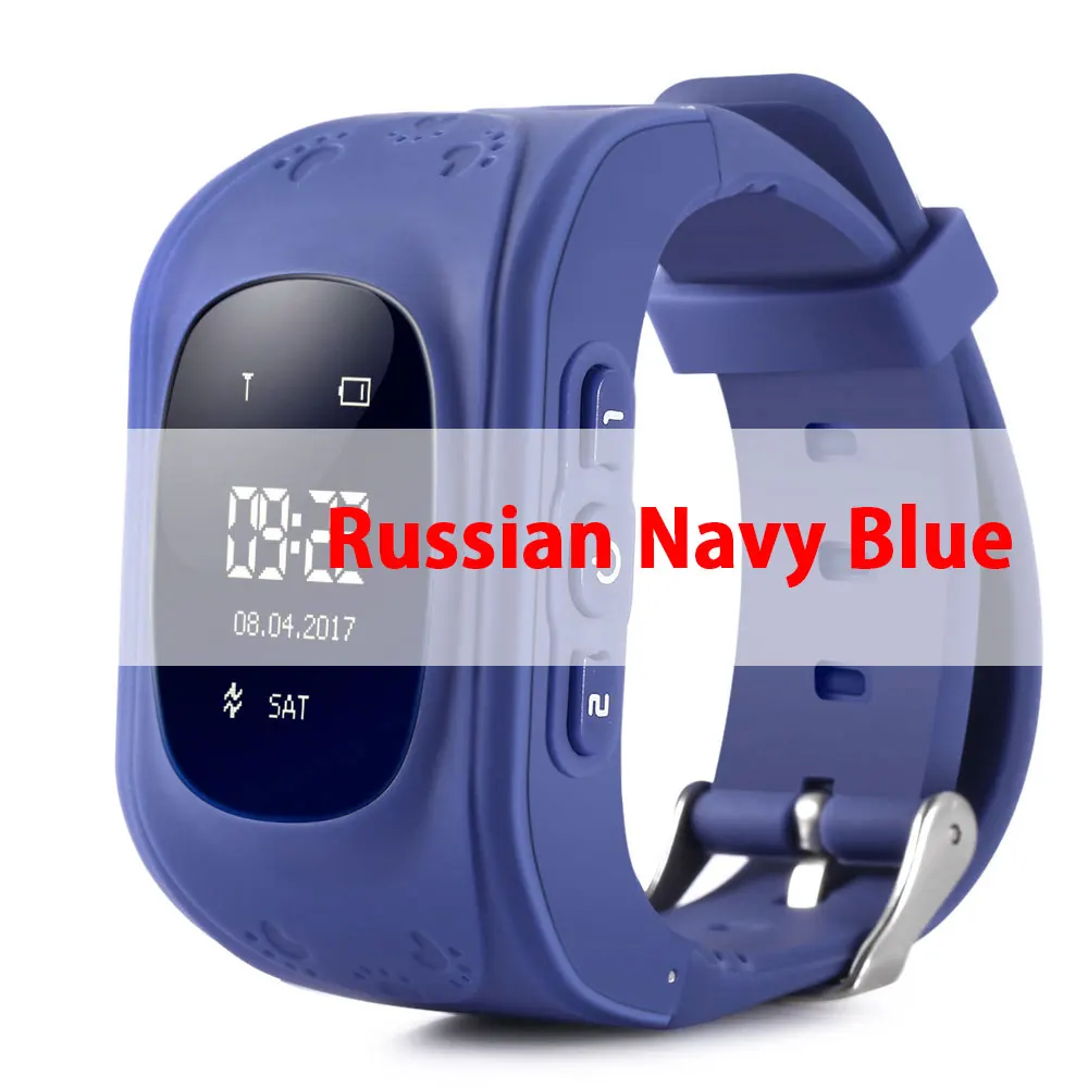 Russian Navy Blue Q50, gps, умные детские часы, SOS, поиск местоположения, детский локатор, трекер, анти-потеря, монитор, детские часы, IOS и Android - Цвет: Russian Navy Blue