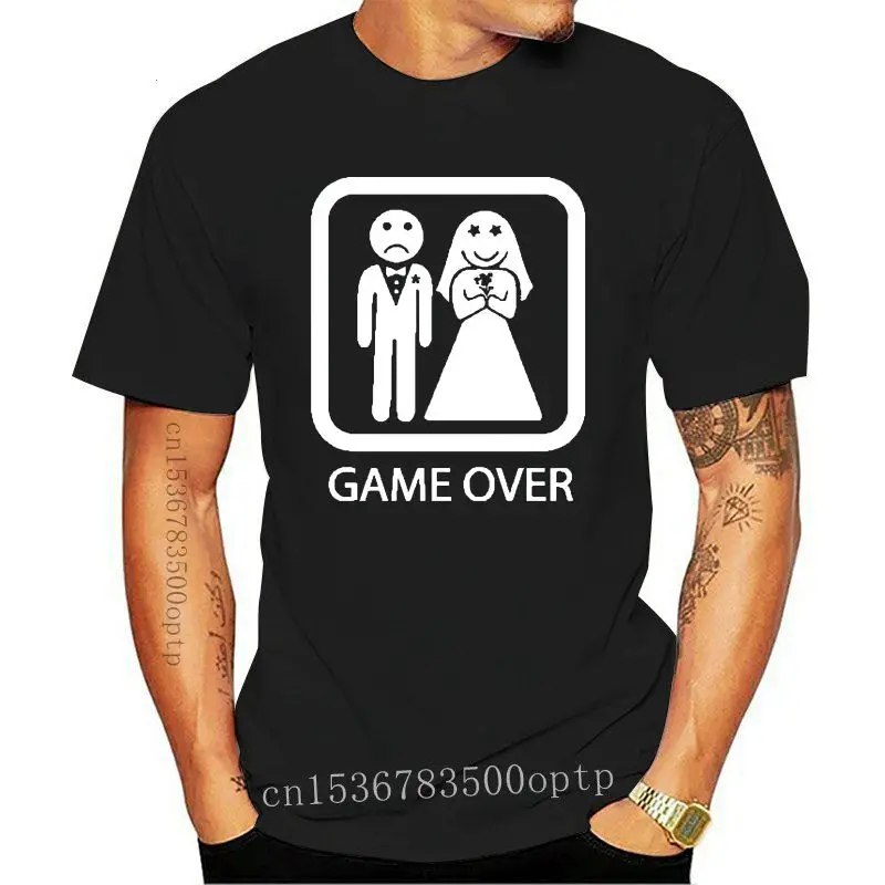 

Смешная Футболка Game Over Funny Party Do с именем на спине