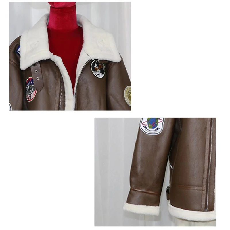 

2020 Korean Automotive Womans Faux Fur Jackets and Coats Plus Size 5XL Loose Biker Woman Fur Leather Jackets Real Pictures A906
