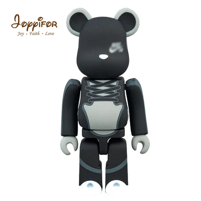 Флуоресцентный зеленый 11 дюймов 400% Bearbricklys фигурки блок Медведь ПВХ прыгающий вампир Babybear Куклы Коллекционные модели игрушки для детей друзей - Цвет: Флуоресцентный зеленый
