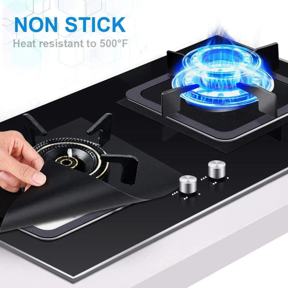 

8pcs Reusable Gas Stove Protectors Non Stick Stove Burner Covers Fast Clean Kitchen Accessories Mat Cooker Cover