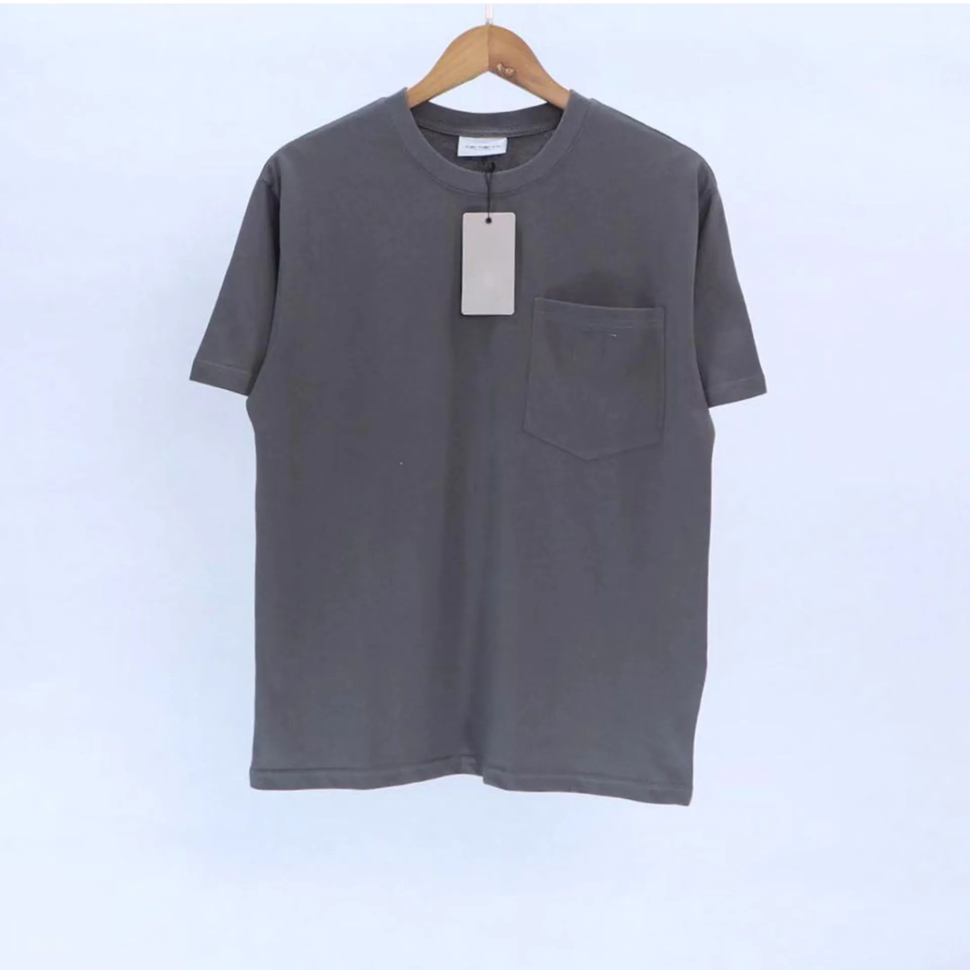 

2021 NEW Summer Top Tee Men Season Plus Size Classic Style Pocket Short Sleeve Students Couples Street T Shirt