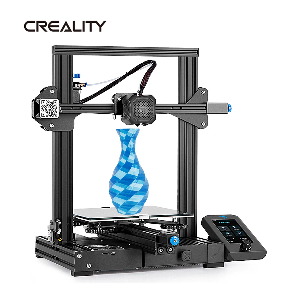 3D принтер Creality Ender 3 V2 со стеклянной платформой бесшумная печать цветной экран