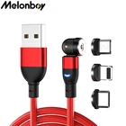 Вращающийся на 540 градусов Магнитный USB-кабель Melonboy для зарядного устройства iPhone, USB-кабель типа C для Xiaomi, Магнитный зарядный шнур, Micro Usb-кабель