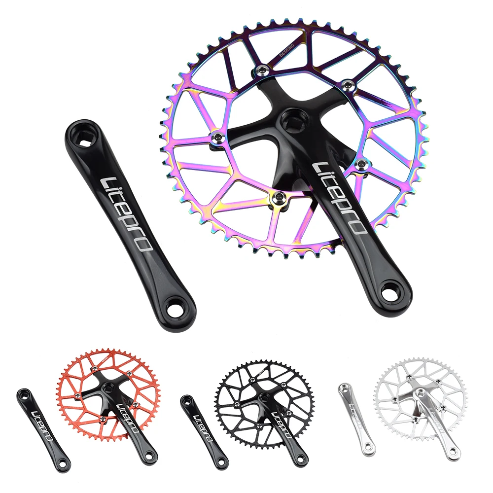 

130mm BCD Folding Bicycle Cranksets 46T 48T 50T 52T 54T 56T 58T Aluminium Alloy Foldable Small Wheel Bike Chainwheel Chainring
