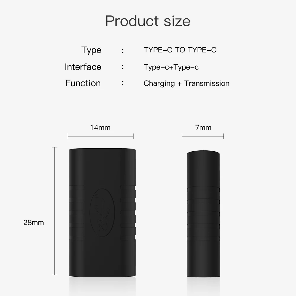 Адаптер USB Type C конвертер Мама-мама портативный адаптер для синхронизации данных
