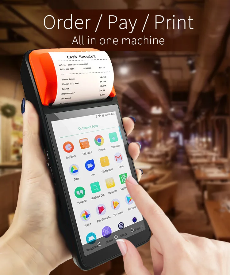 2021 Новый Android D30 портативный POS Термальный с 58 мм термочековый принтер для