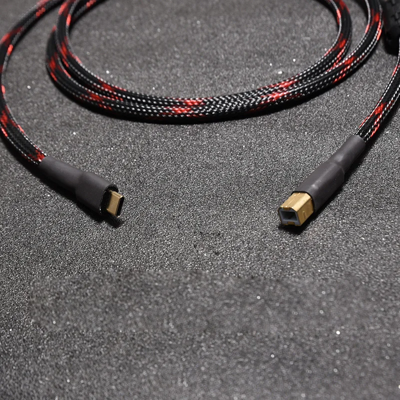 Hifi USB кабель Type C в B для передачи данных и аудио позолоченный DAC мобильный телефон