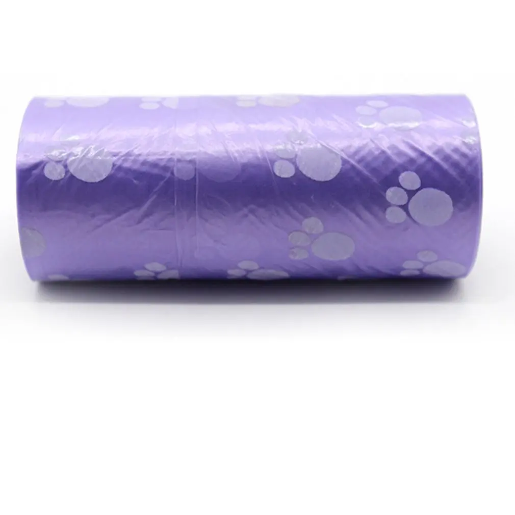 

Pet Dog Poop Bags Dispenser 1 Roll Pet Dog Waste Poop Bag Poo Printing Clean-up Bag Outdoor Home Garbage Bag Pet Supplies