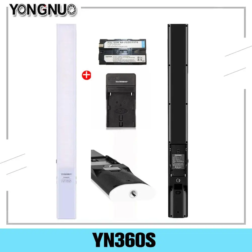 

Ручной светодиодный светильник YONGNUO YN360S со льдом, 3200K-5500K, лампа для студийной фотосъемки с управлением через приложение для телефона, освеще...