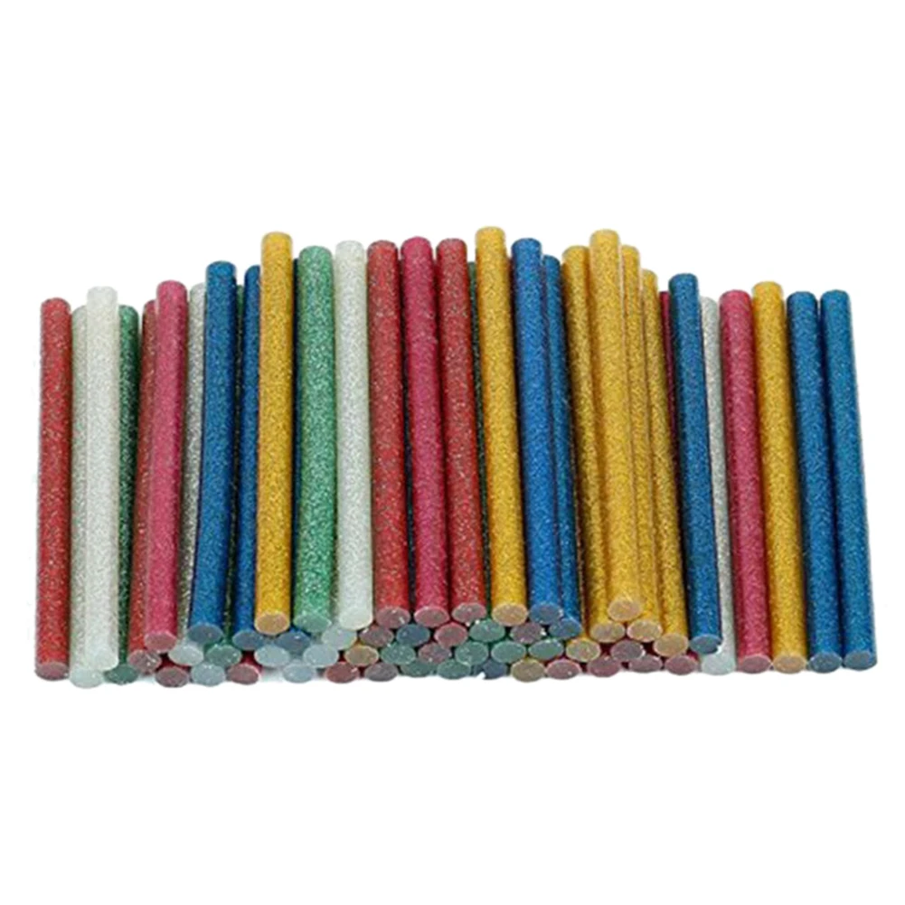 

50pcs Heating Glitter Portable Practical Adhesive Art DIY Office Glue Sticks Mini Hot Melt Craft For Electric Tool